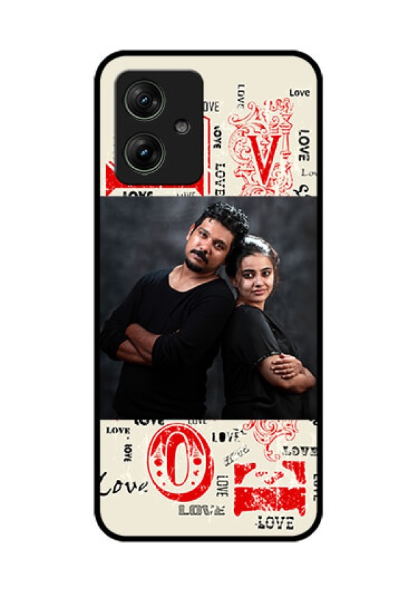 Motorola G54 5G Custom Glass Phone Case - Trendy Love Design Case