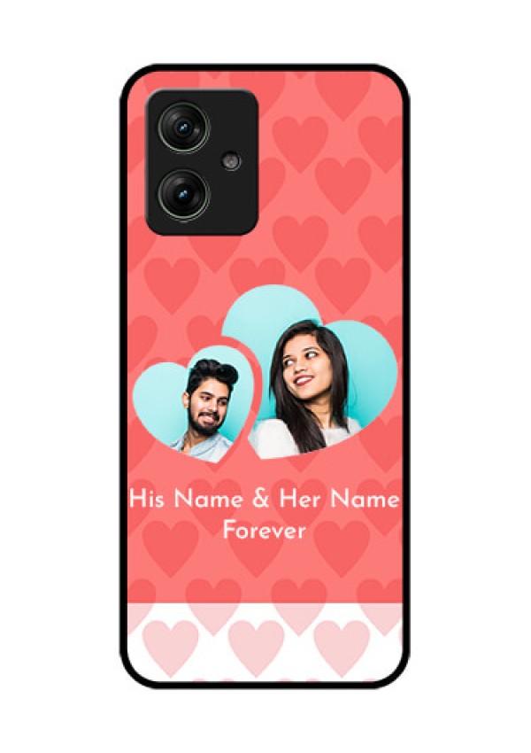 Motorola G54 5G Custom Glass Phone Case - Couple Pic Upload Design