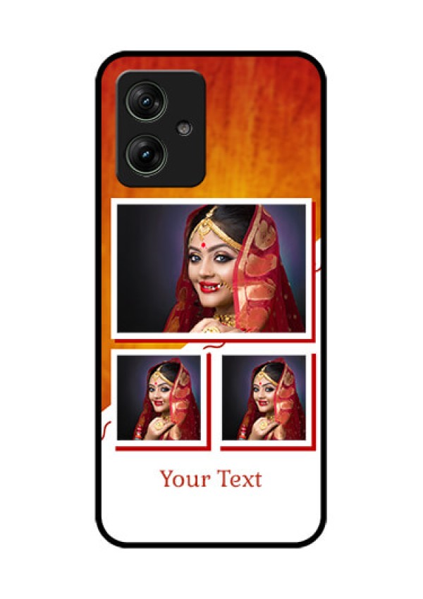 Motorola G54 5G Custom Glass Phone Case - Wedding Memories Design