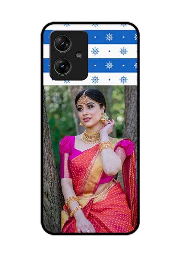Motorola G54 5G Custom Glass Phone Case - Snow Pattern Design