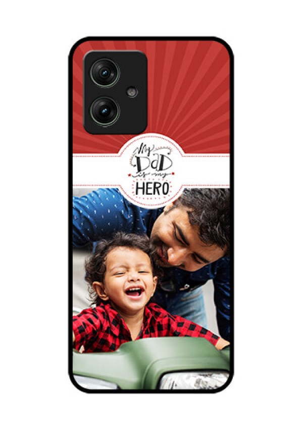 Motorola G54 5G Custom Glass Phone Case - My Dad Hero Design