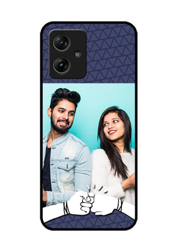 Motorola G54 5G Custom Glass Phone Case - With Best Friends Design