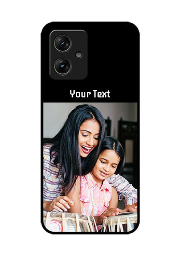 Motorola G54 5G Custom Glass Phone Case - Photo With Name Design