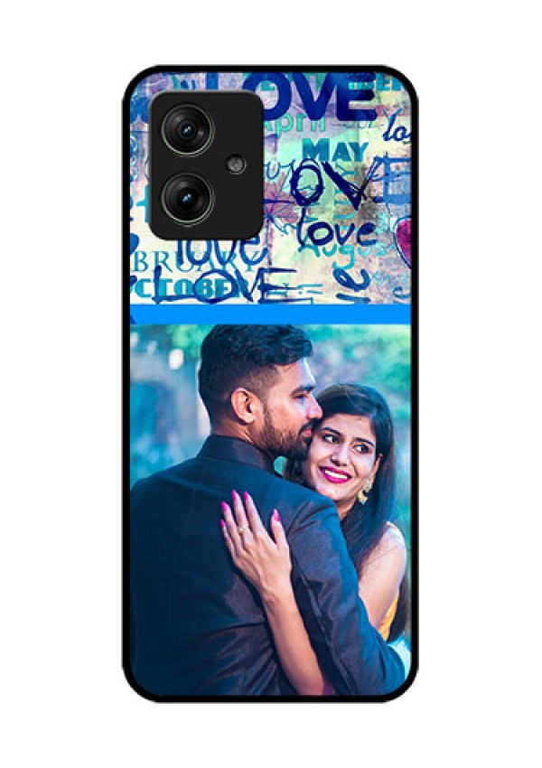 Motorola G64 5G Custom Glass Phone Case - Colorful Love Design