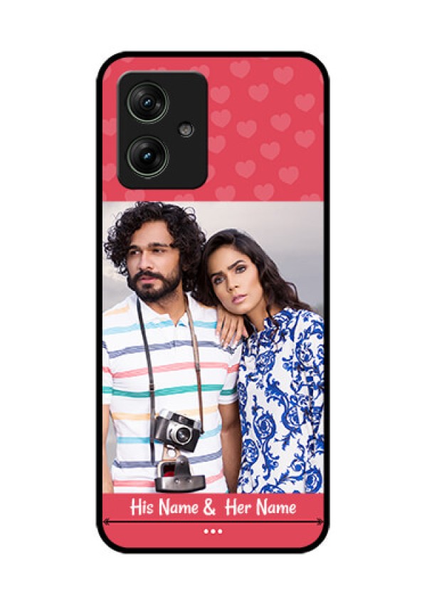 Motorola G64 5G Custom Glass Phone Case - Simple Love Design