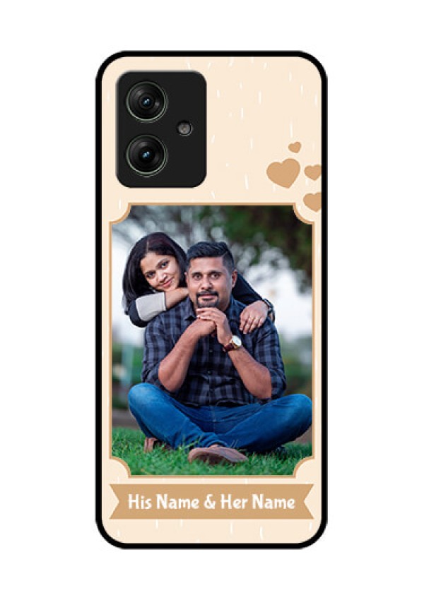Motorola G64 5G Custom Glass Phone Case - With Confetti Love Design