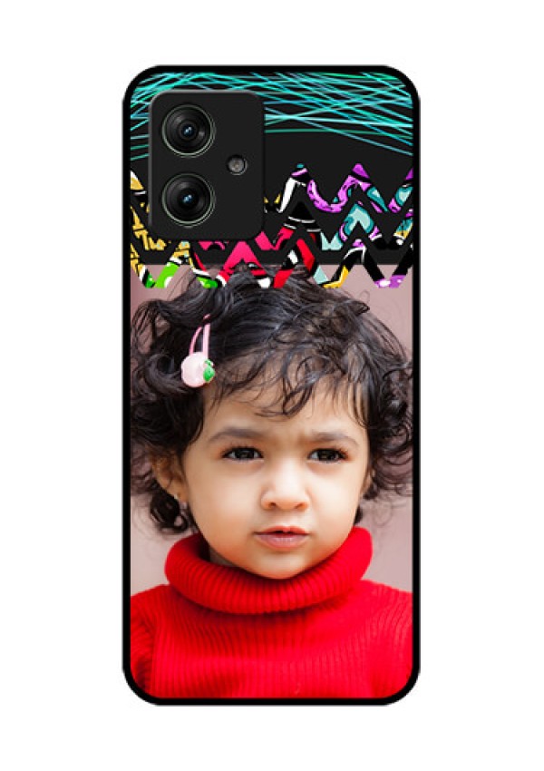 Motorola G64 5G Custom Glass Phone Case - Neon Abstract Design
