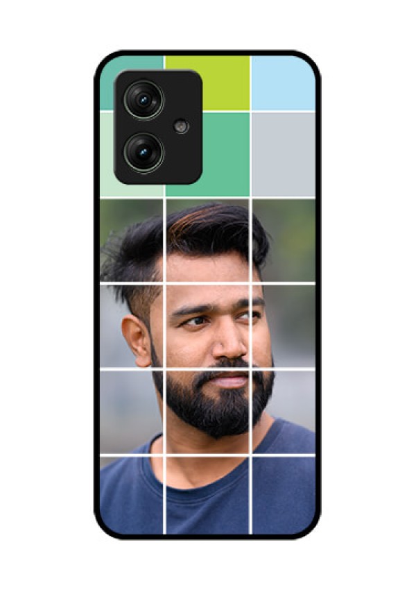 Motorola G64 5G Custom Glass Phone Case - With White Box Pattern