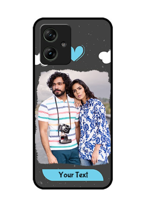 Motorola G64 5G Custom Glass Phone Case - Splashes With Love Doodles Design