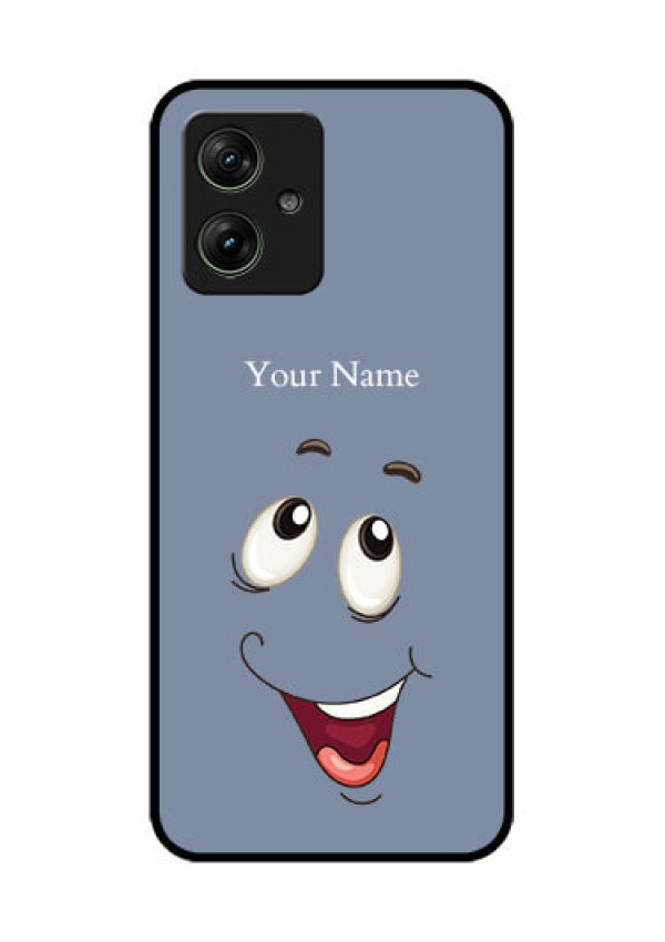 Motorola G64 5G Custom Glass Phone Case - Laughing Cartoon Face Design