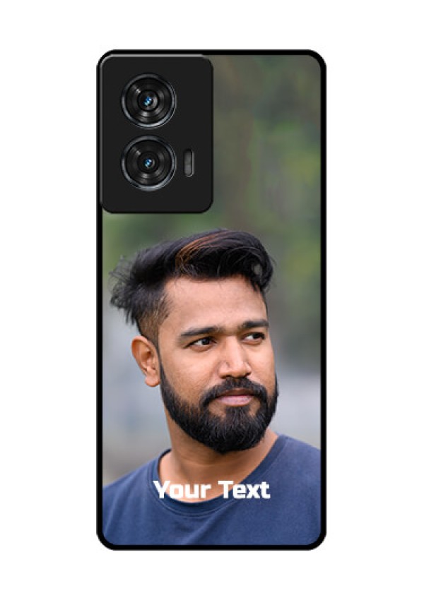 Motorola G96 5G Custom Glass Phone Case - Photo With Text Design