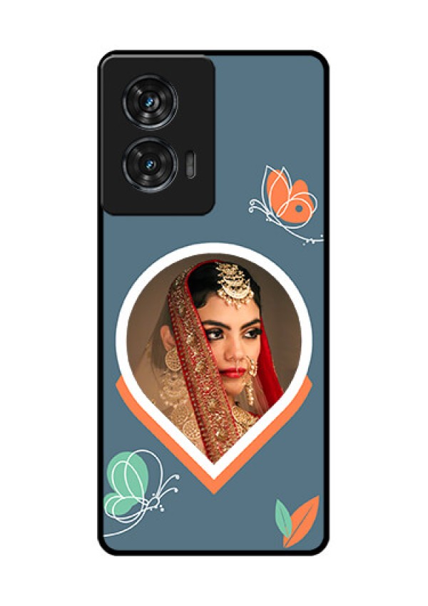 Motorola G96 5G Custom Glass Phone Case - Droplet Butterflies Design