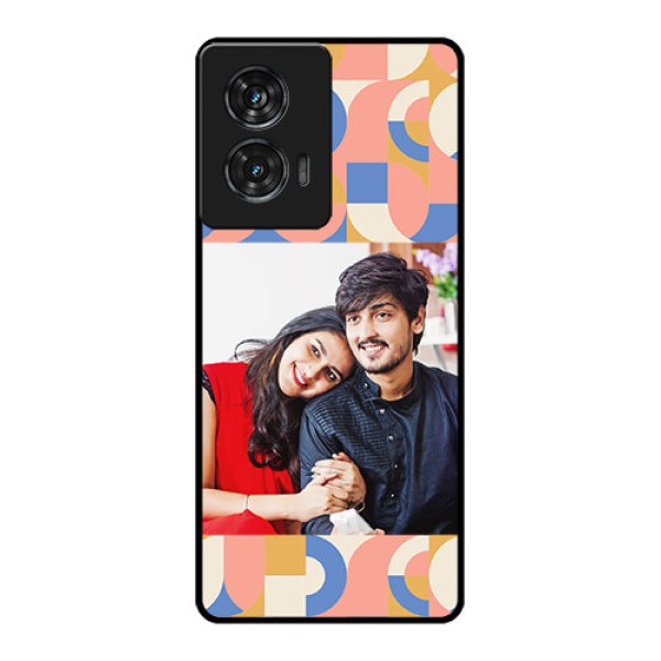 Motorola G96 5G Custom Glass Phone Case - Semi - Circle Maze Pattern Design Motorola G96 5G Custom Glass Phone Case - Semi - Circle Maze Pattern Design