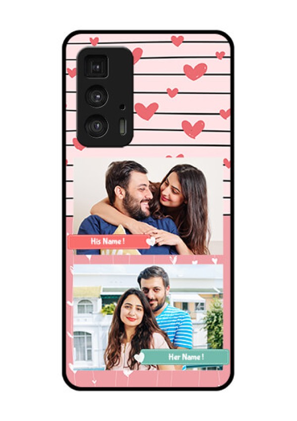 Motorola Moto Edge 20 Pro Custom Glass Phone Case - Photo With Heart Design