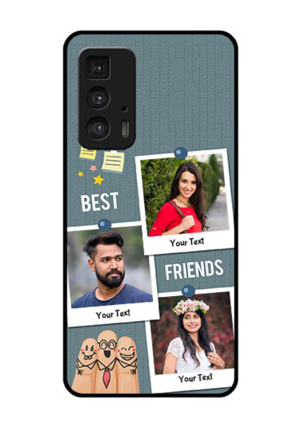 Motorola Moto Edge 20 Pro Custom Glass Phone Case - Sticky Frames And Friendship Design