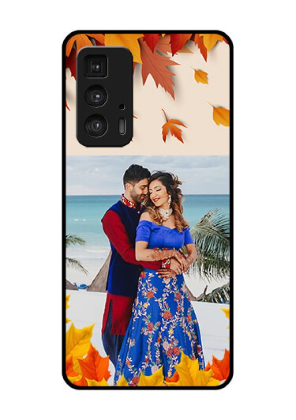 Motorola Moto Edge 20 Pro Custom Glass Phone Case - Autumn Maple Leaves Design