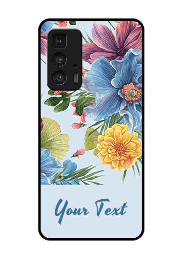 Motorola Moto Edge 20 Pro Custom Glass Phone Case - Stunning Watercolored Flowers Painting Design