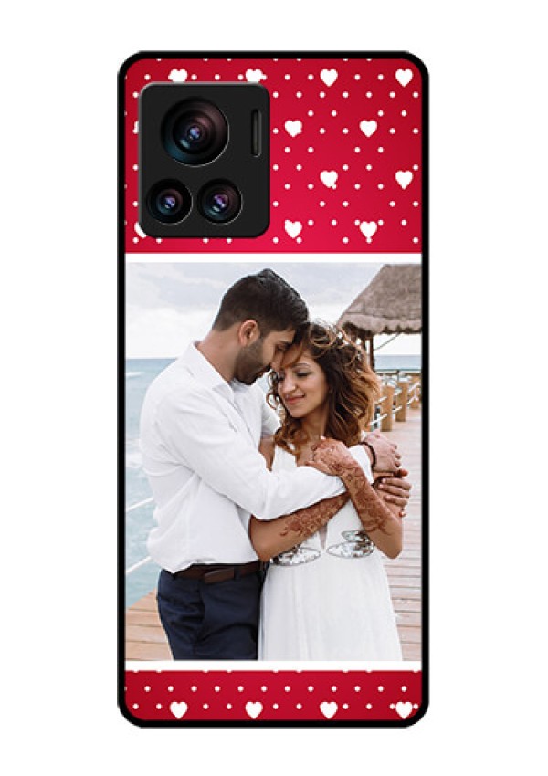 Motorola Moto Edge 30 Ultra Custom Glass Phone Case - Hearts Mobile Case Design
