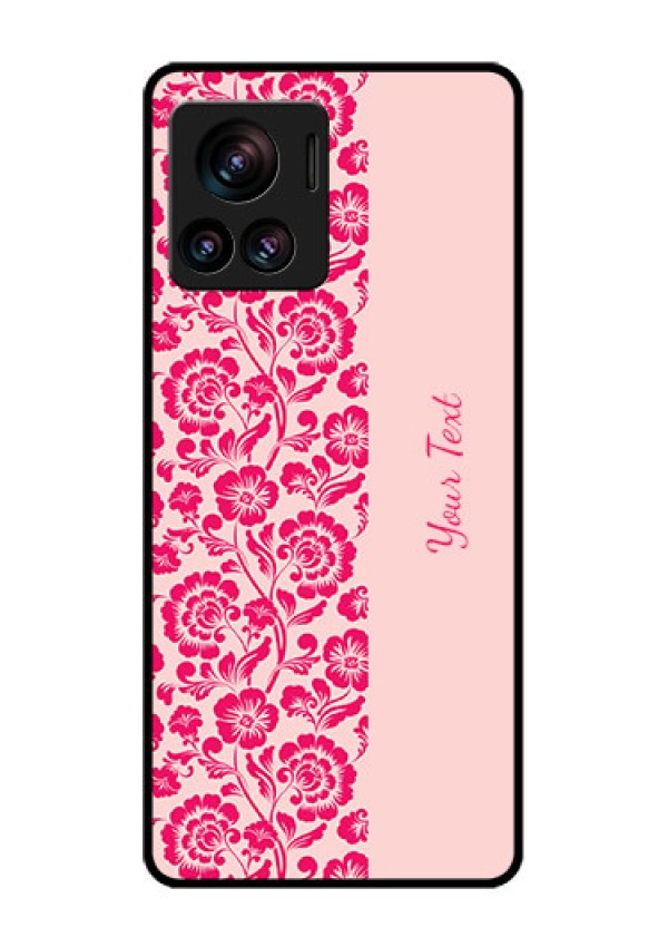 Motorola Moto Edge 30 Ultra Custom Glass Phone Case - Attractive Floral Pattern Design