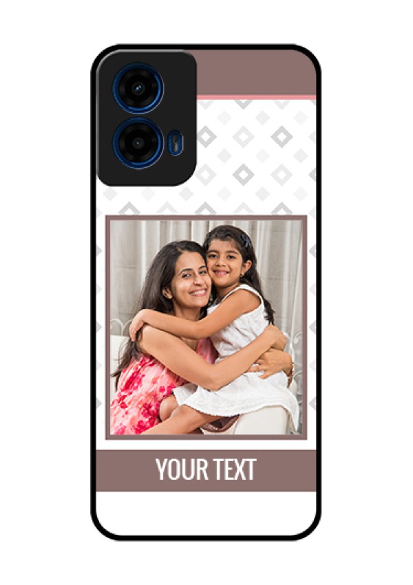 Moto G45 5G Custom Glass Phone Case - Simple Diamond Design