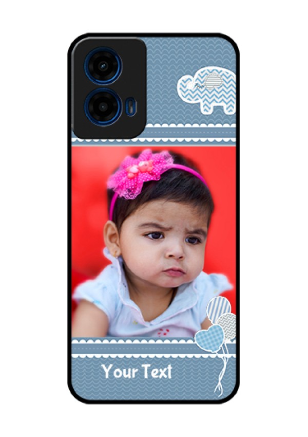 Moto G45 5G Custom Glass Phone Case - With Kids Pattern Design
