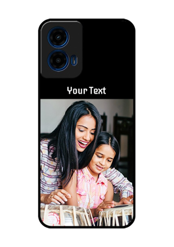 Moto G45 5G Custom Glass Phone Case - Photo With Name Design