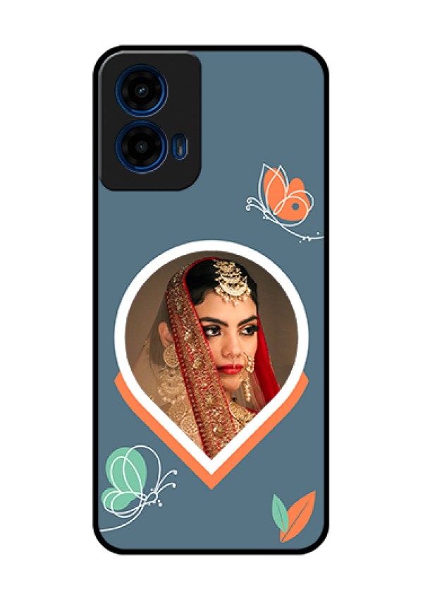 Moto G45 5G Custom Glass Phone Case - Droplet Butterflies Design