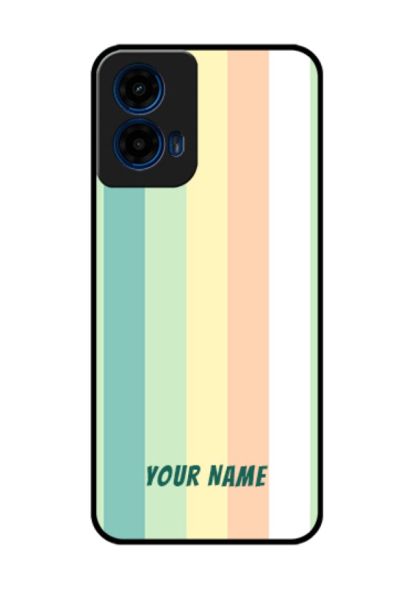 Moto G45 5G Custom Glass Phone Case - Multi - Colour Stripes Design