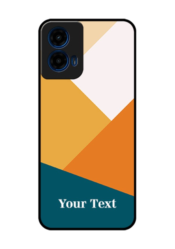 Moto G45 5G Custom Glass Phone Case - Stacked Multi - Colour Design