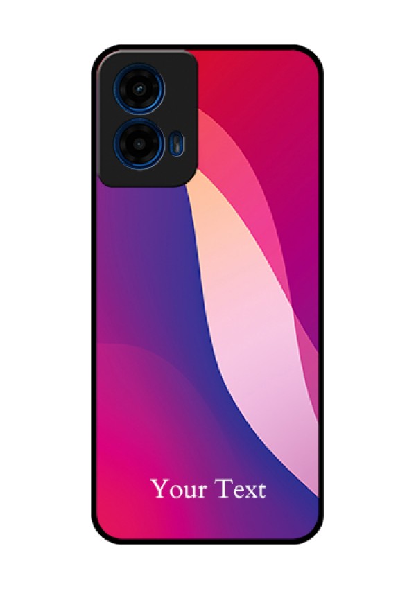 Moto G45 5G Custom Glass Phone Case - Digital Abstract Overlap Design