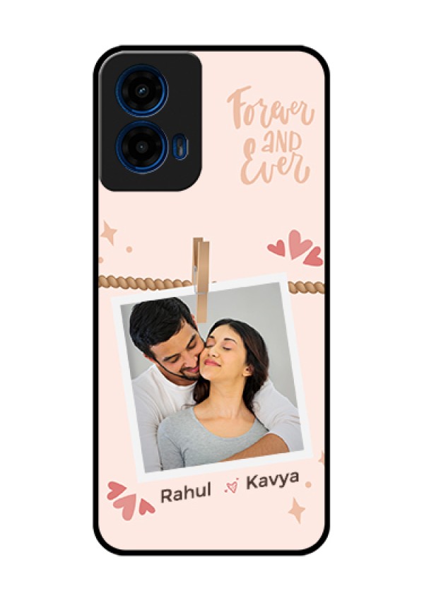 Moto G45 5G Custom Glass Phone Case - Forever And Ever Love Design