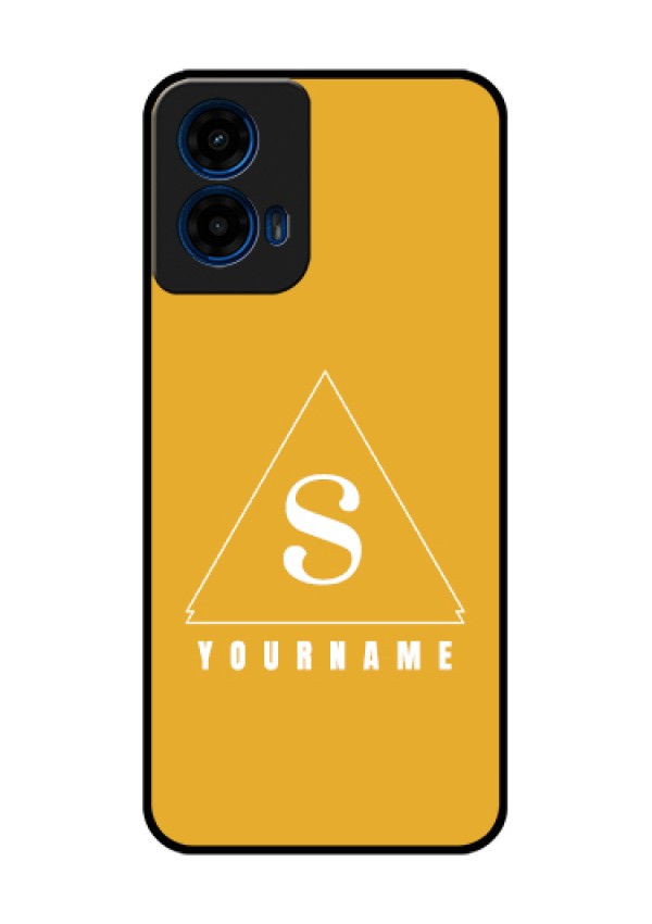 Moto G45 5G Custom Glass Phone Case - Simple Triangle Design