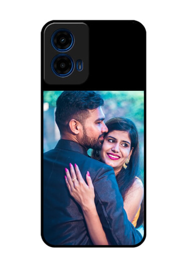 Motorola Moto G45 5G Custom Glass Phone Case - Upload Full Picture With Custom Color Design
