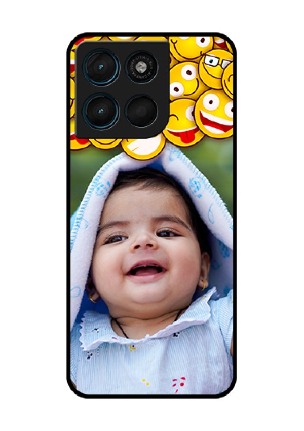 Motorola Moto G57 Power Custom Glass Phone Case - With Smiley Emoji Design