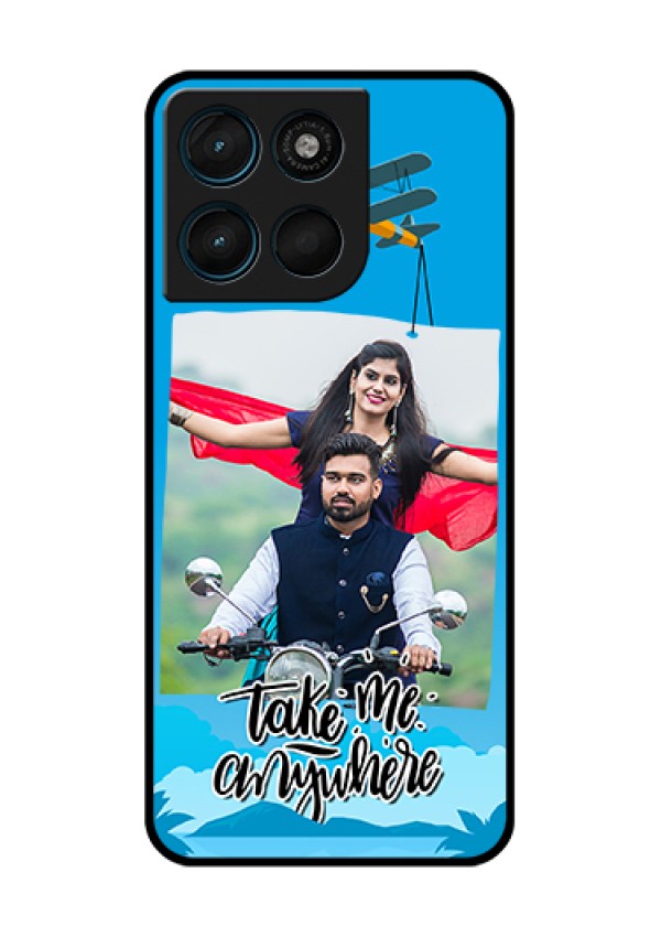 Motorola Moto G57 Power Custom Glass Phone Case - Traveller Design