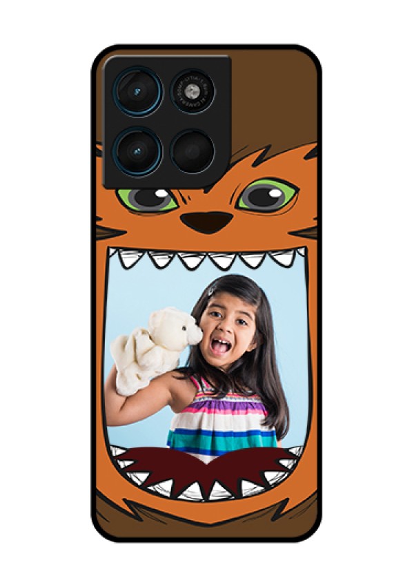 Motorola Moto G57 Power Custom Glass Phone Case - Owl Monster Back Case Design