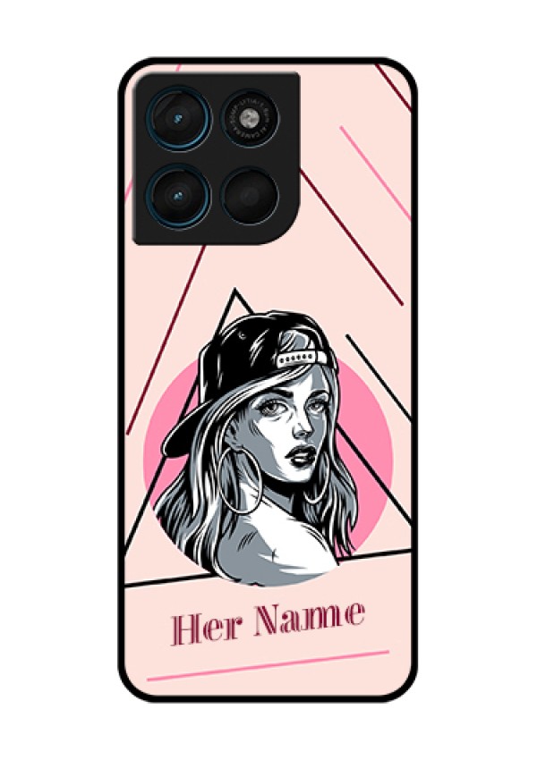 Motorola Moto G57 Power Custom Glass Phone Case - Rockstar Girl Design