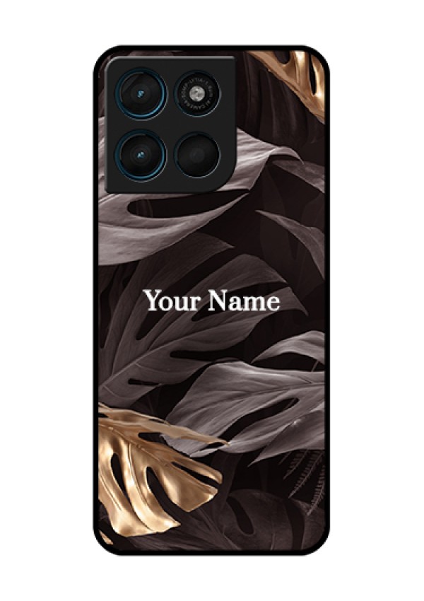 Motorola Moto G57 Power Custom Glass Phone Case - Wild Leaves Digital Paint Design