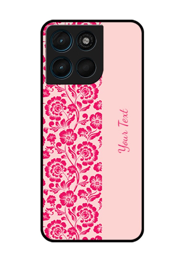 Motorola Moto G57 Power Custom Glass Phone Case - Attractive Floral Pattern Design