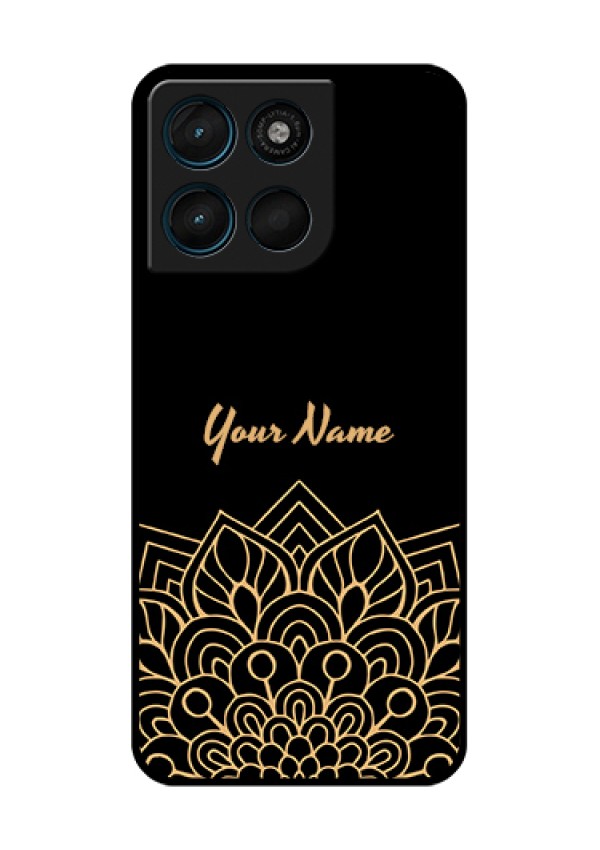 Motorola Moto G57 Power Custom Glass Phone Case - Golden Mandala Design