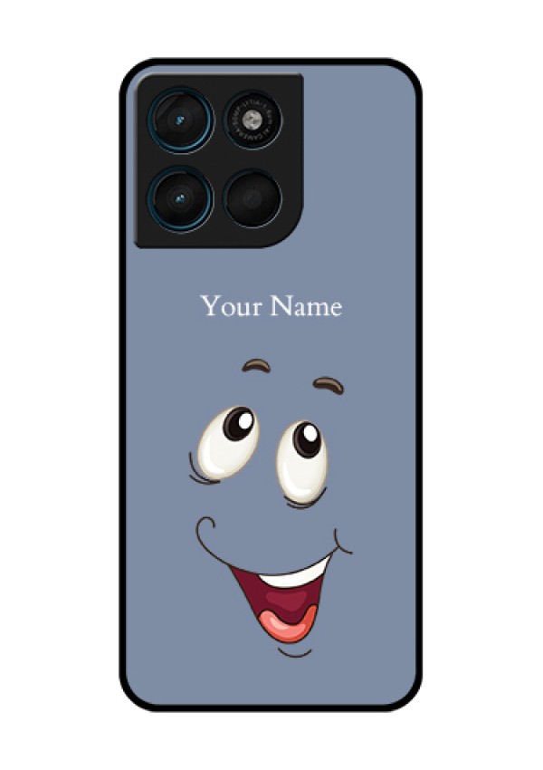 Motorola Moto G57 Power Custom Glass Phone Case - Laughing Cartoon Face Design