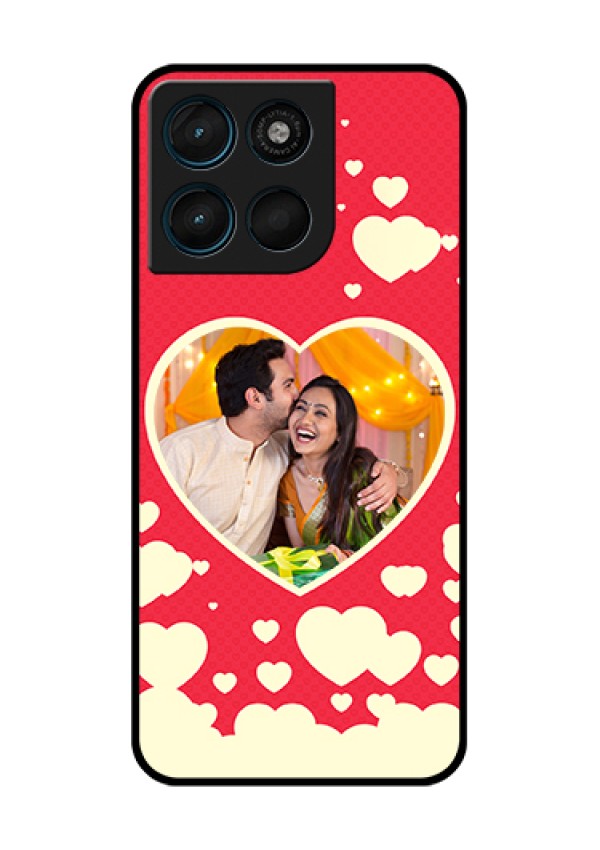 Motorola Moto G67 Power Custom Glass Phone Case - Love Symbols Phone Cover Design
