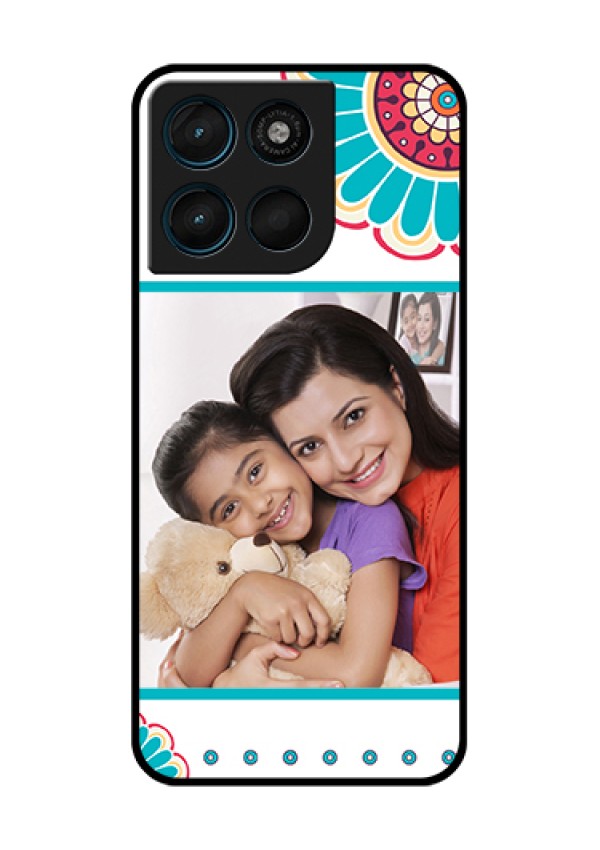 Motorola Moto G67 Power Custom Glass Phone Case - Flower Design