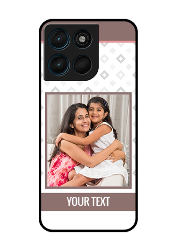 Motorola Moto G67 Power Custom Glass Phone Case - Simple Diamond Design