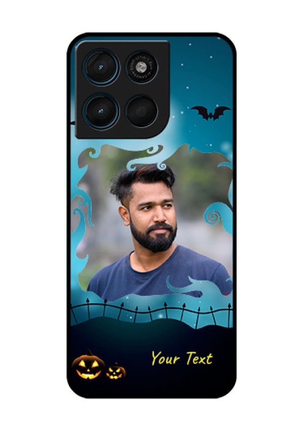 Motorola Moto G67 Power Custom Glass Phone Case - Halloween Frame Design