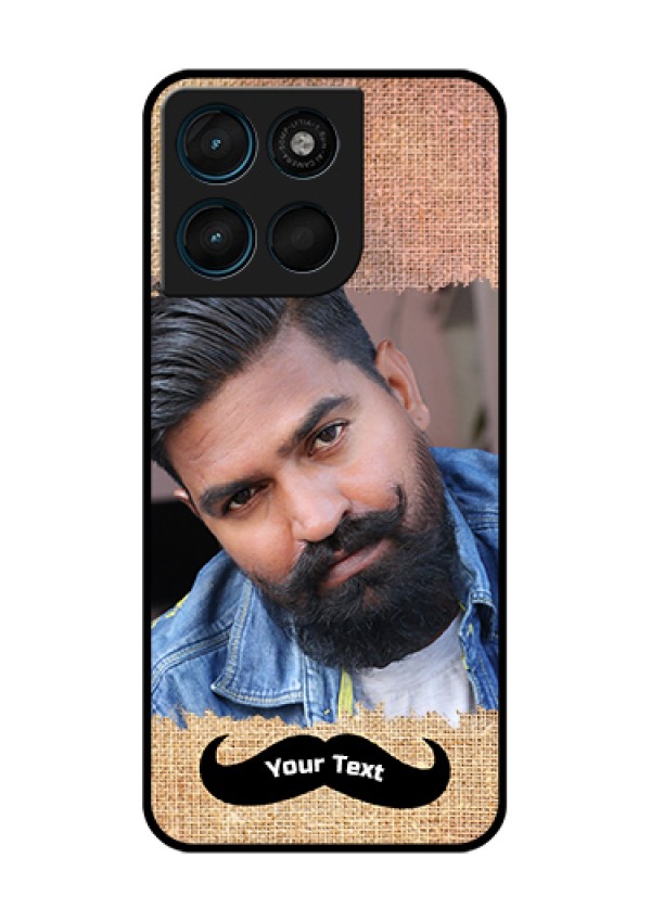 Motorola Moto G67 Power Custom Glass Phone Case - With Texture Design