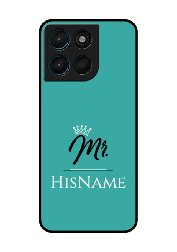 Motorola Moto G67 Power Custom Glass Phone Case - Mr With Name Design