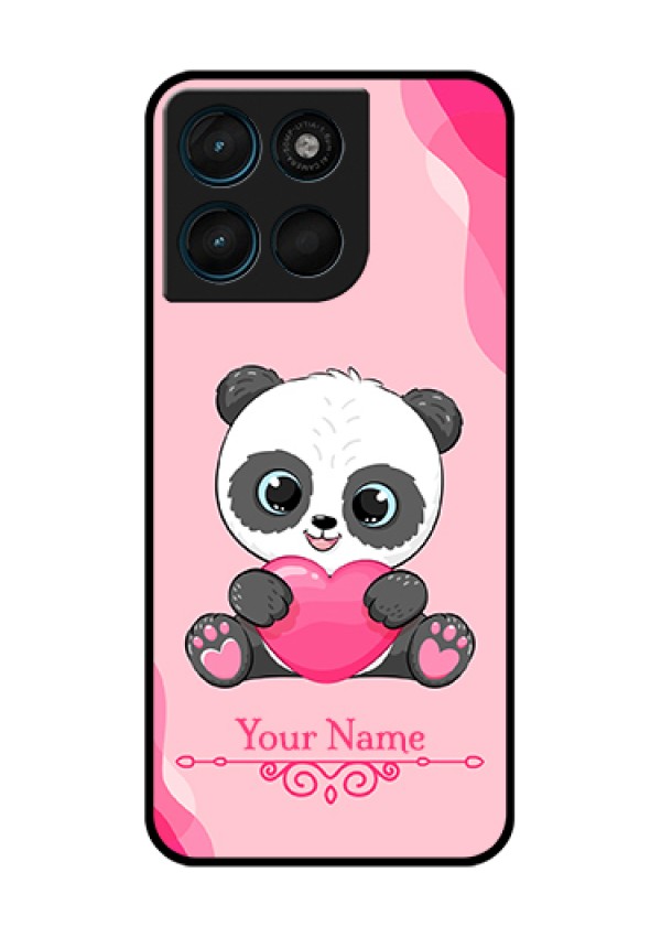 Motorola Moto G67 Power Custom Glass Phone Case - Cute Panda Design
