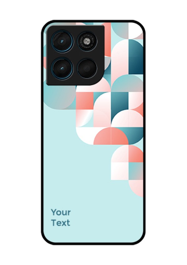 Motorola Moto G67 Power Custom Glass Phone Case - Stylish Semi - Circle Pattern Design