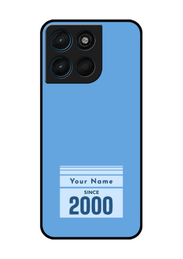 Motorola Moto G67 Power Custom Glass Phone Case - Custom Year Of Birth Design
